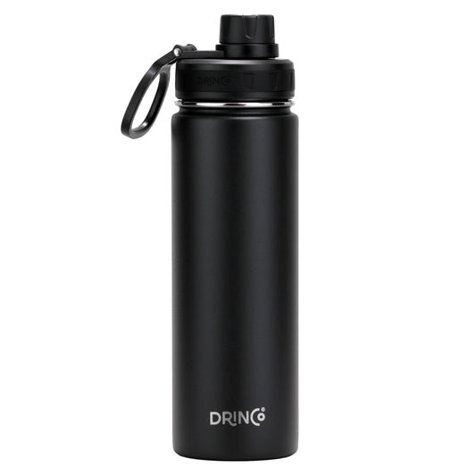 Garrafa de Água Esportiva de Aço Inoxidável DRINCO® 22oz - Preto